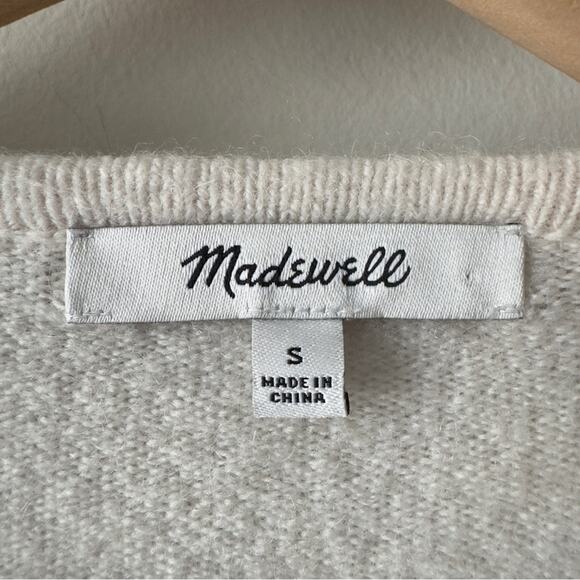 Madewell Striped Colorblock Cardigan Sweater open front long sleeve wool/alpaca - Picture 7 of 10